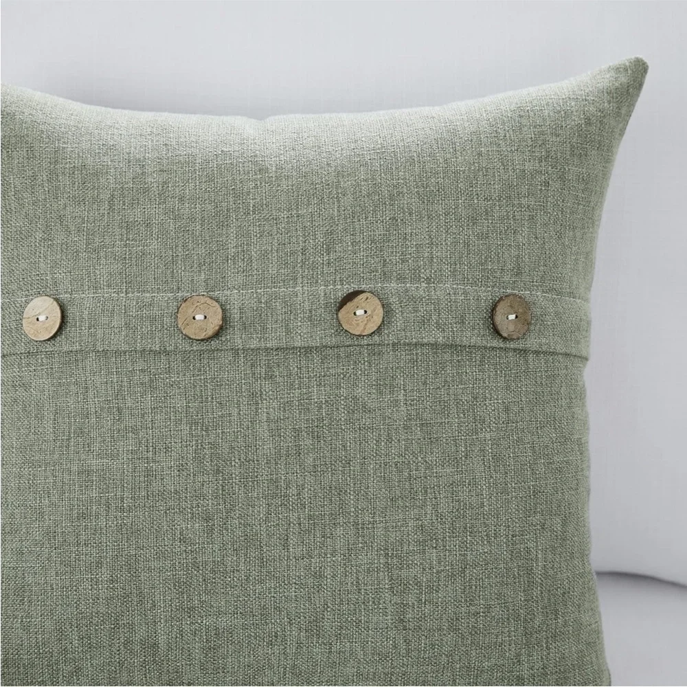 Farmhouse Mid Century Modern Bohemian Decorative Olive Green Pillow Case Cover